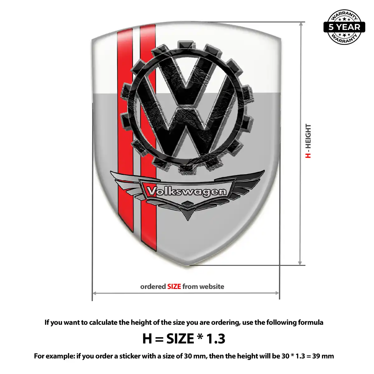 VW Badge Refined Design