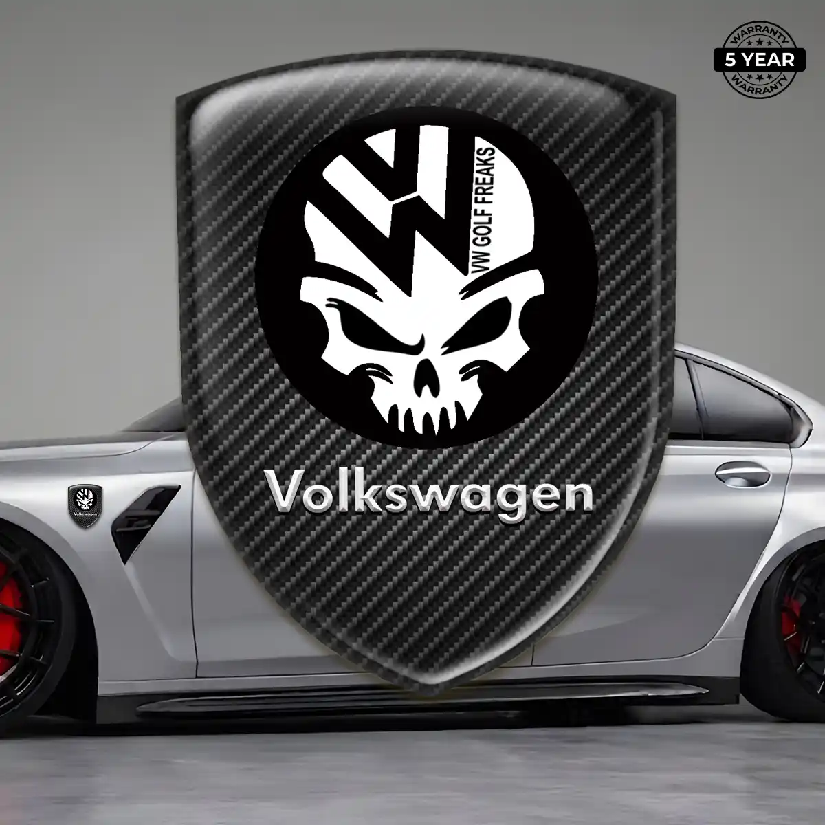 VW Car Emblem Decal Refined Design