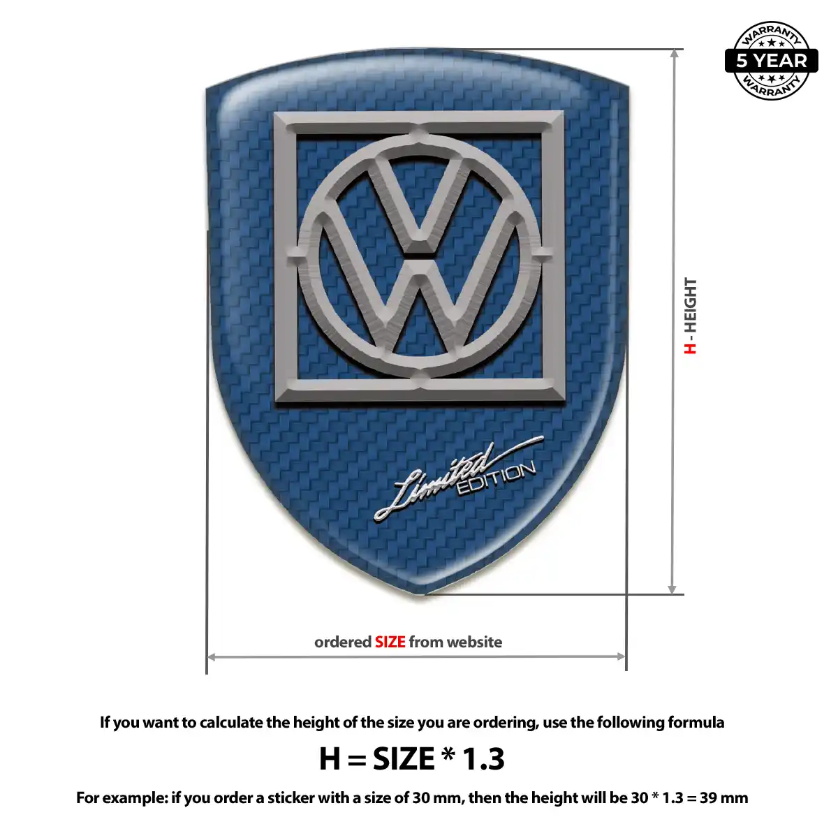 VW Car Emblem Decal Sleek Style