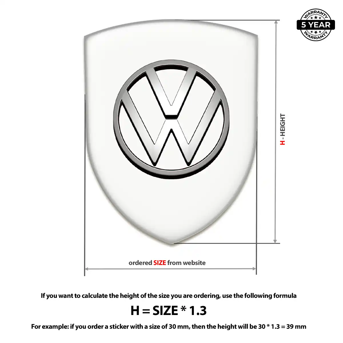 VW Car Emblem Overlay Elite Finish