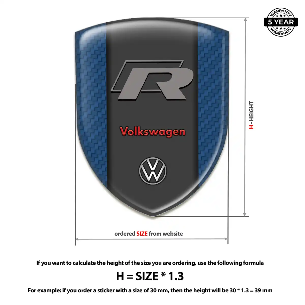 VW Car Emblem Overlay Refined Design
