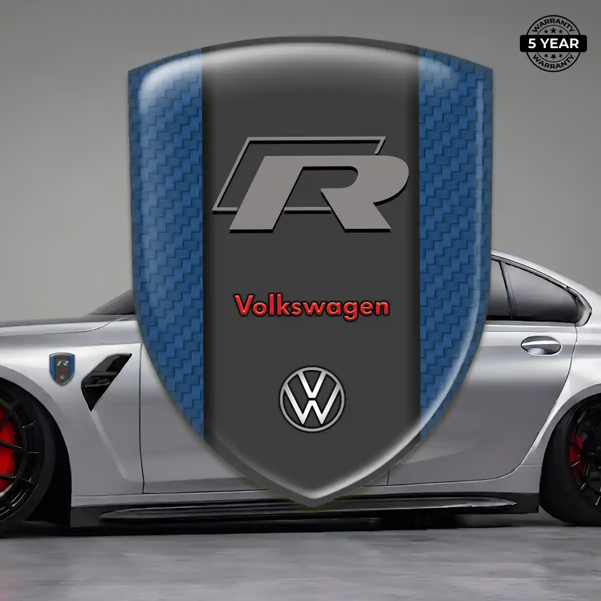 VW Car Emblem Overlay Refined Design