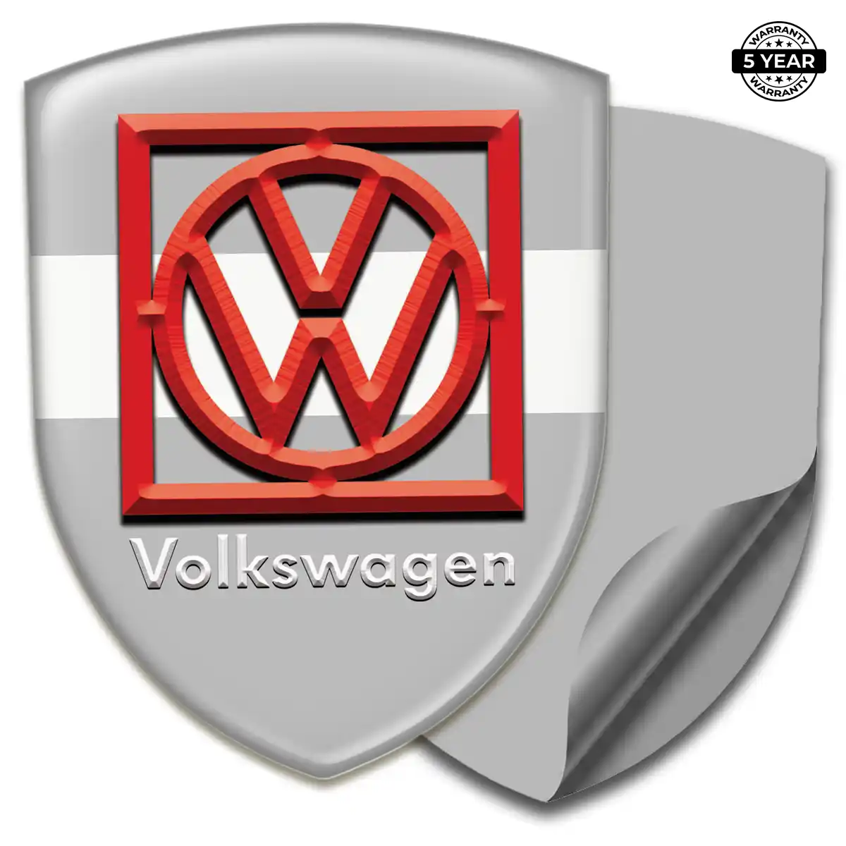 VW Car Emblem Sticker Refined Design