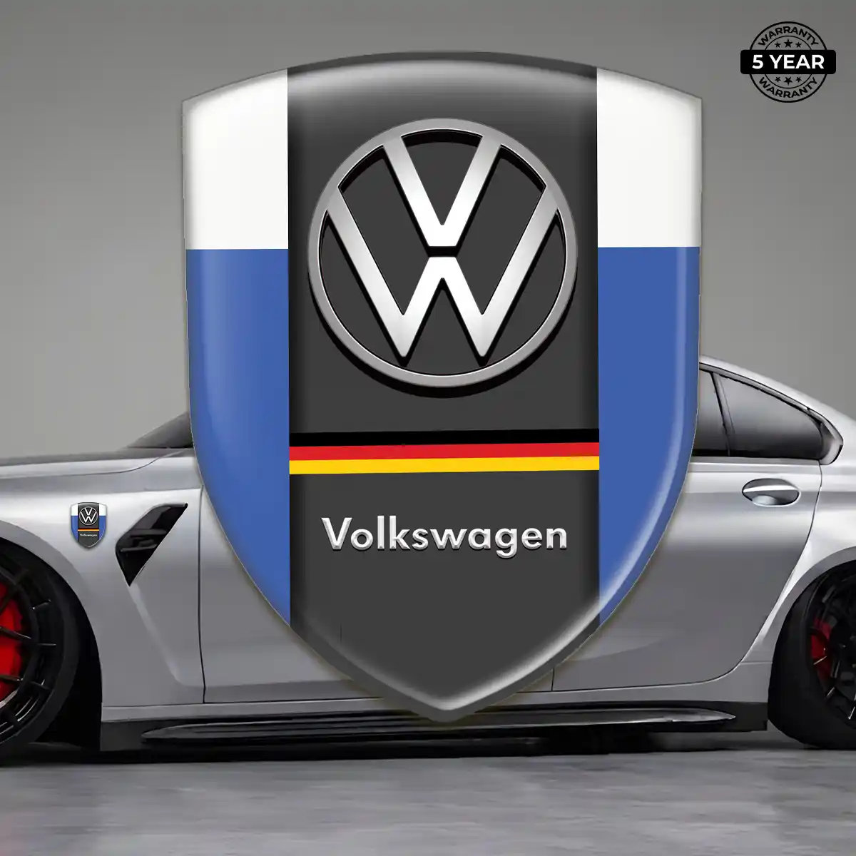 VW Car Emblem Sticker Sleek Style