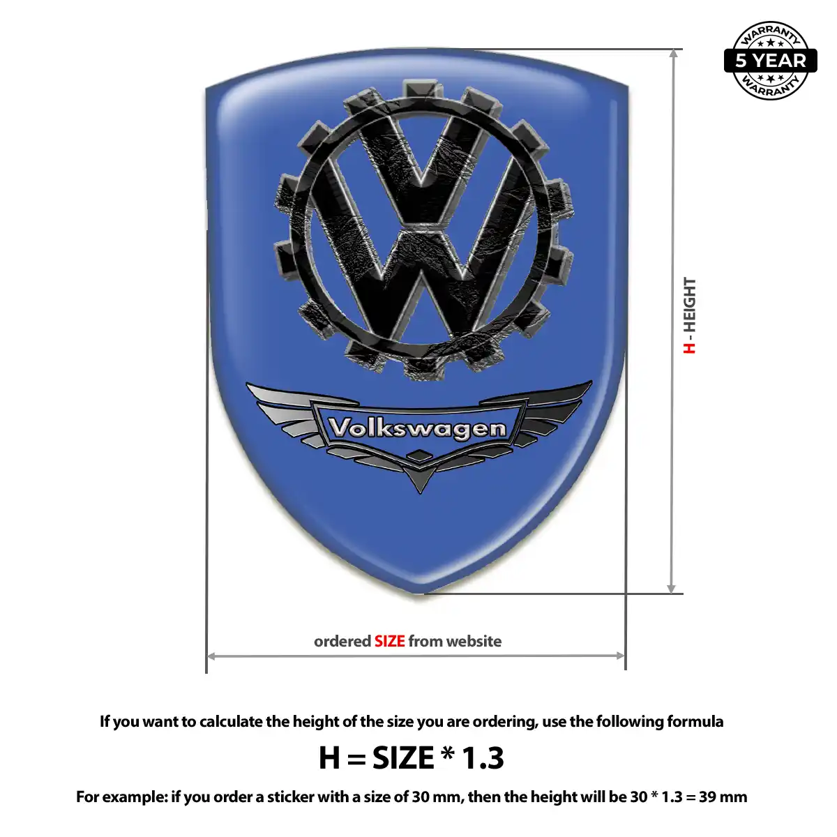 VW Car Logo Decal Sleek Style