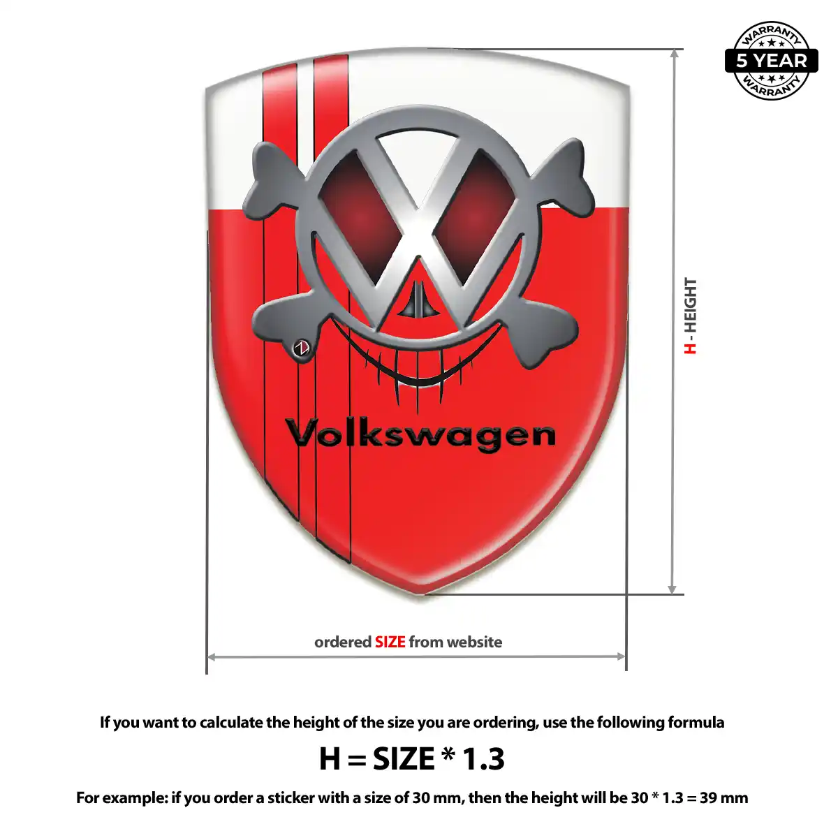 VW Crest Emblem Elite Finish