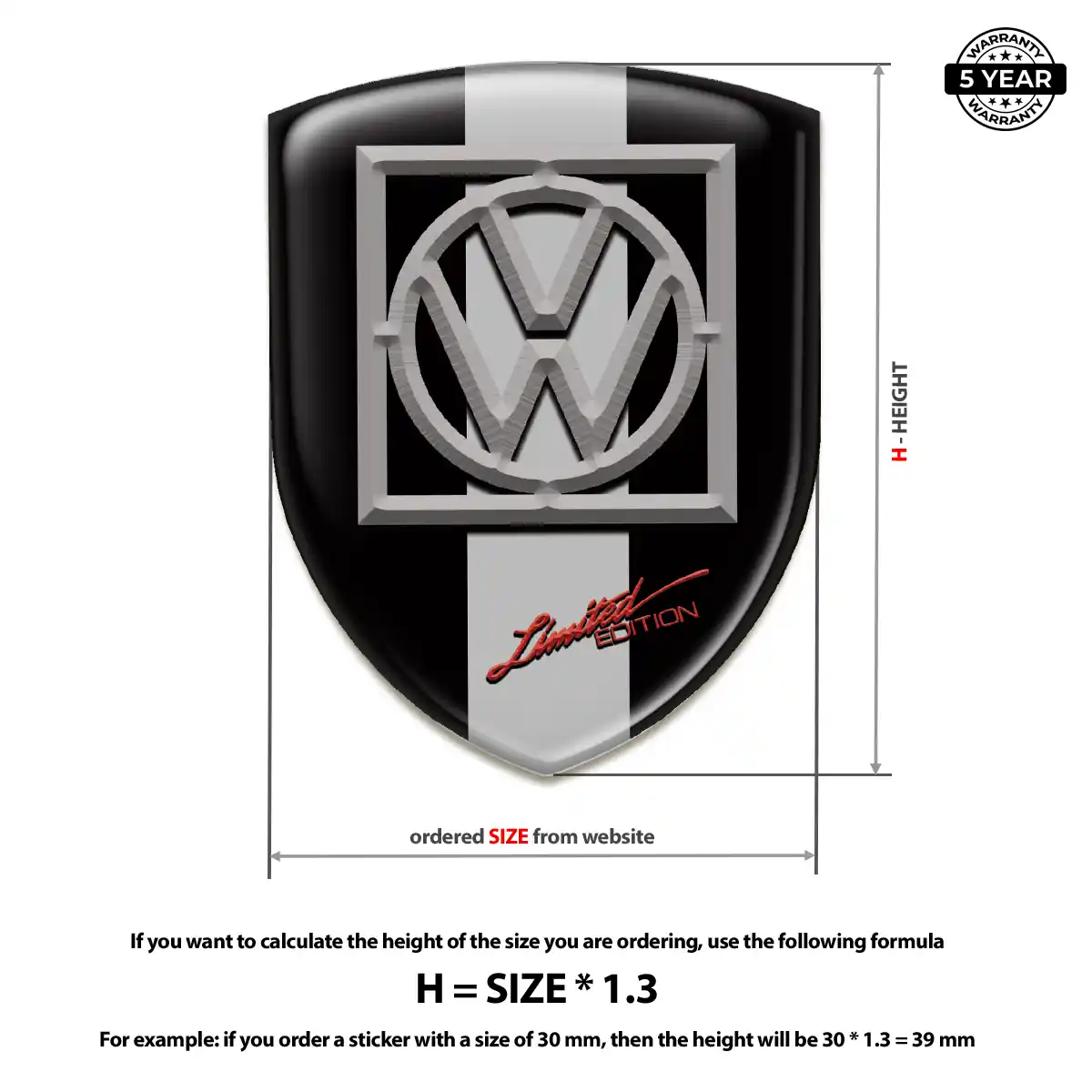 VW Crest Emblem Sleek Style