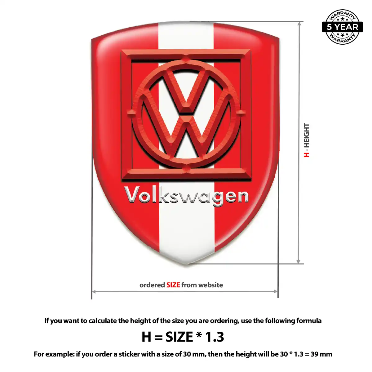 VW Crest Logo Emblem Elite Finish
