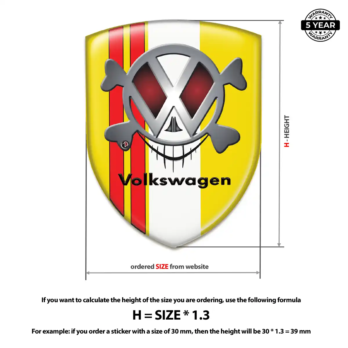 VW Crest Logo Emblem Signature Grade