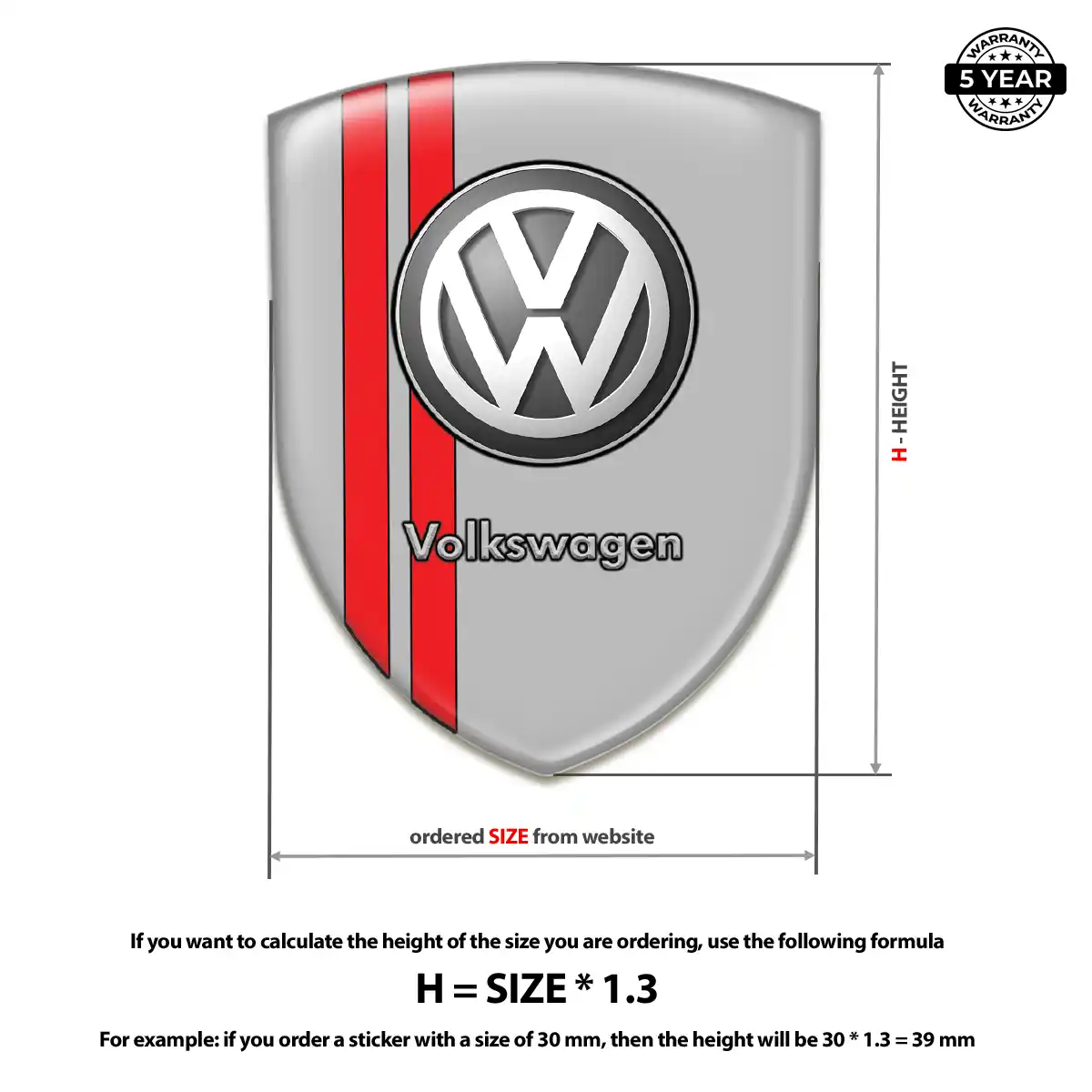 VW Crest Logo Emblem Sleek Style