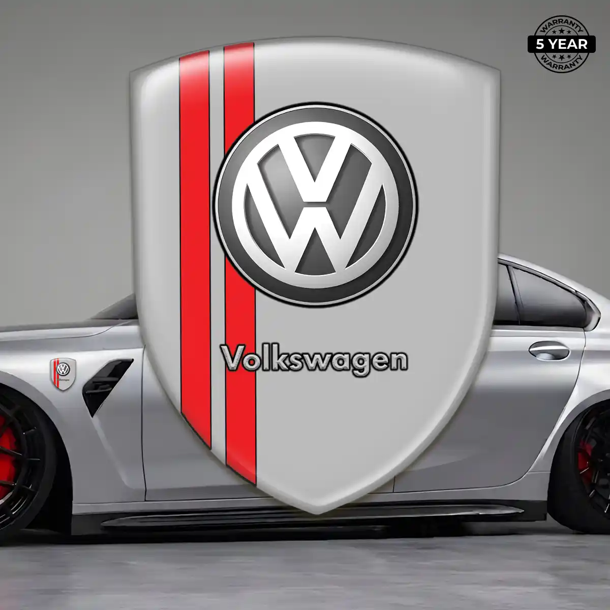 VW Crest Logo Emblem Sleek Style