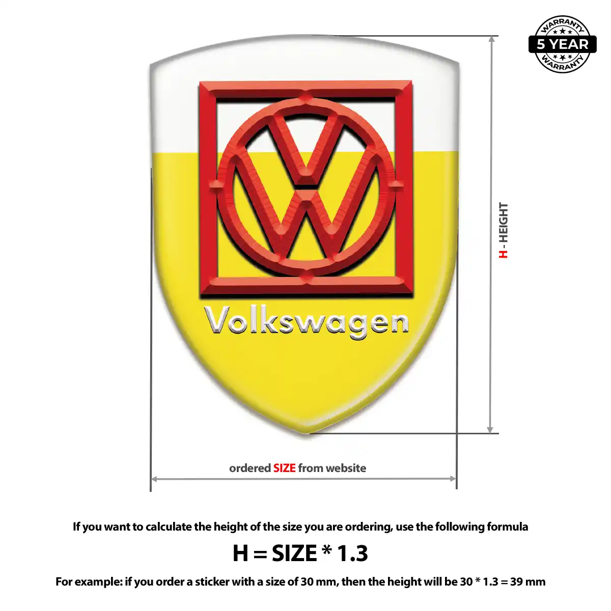 VW Crest Logo Emblem Superior Craft