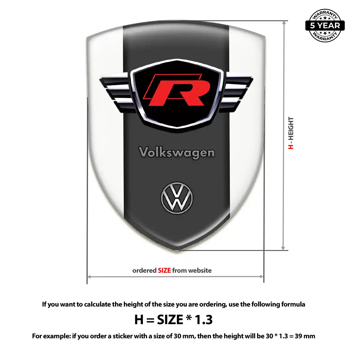 VW Domed Badge Superior Craft