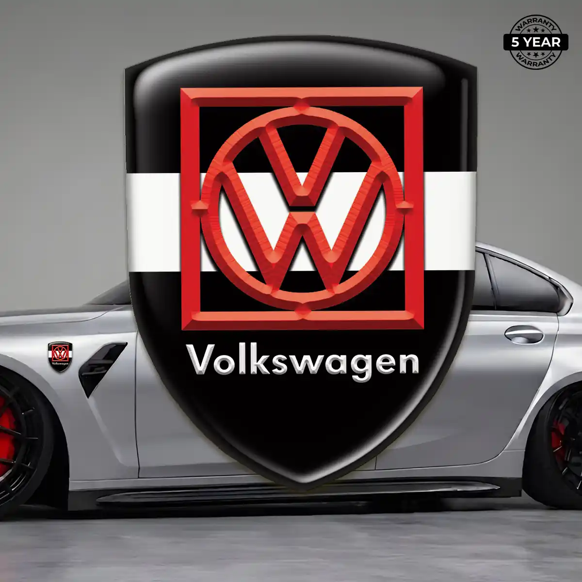 VW Domed Car Sticker Elite Finish