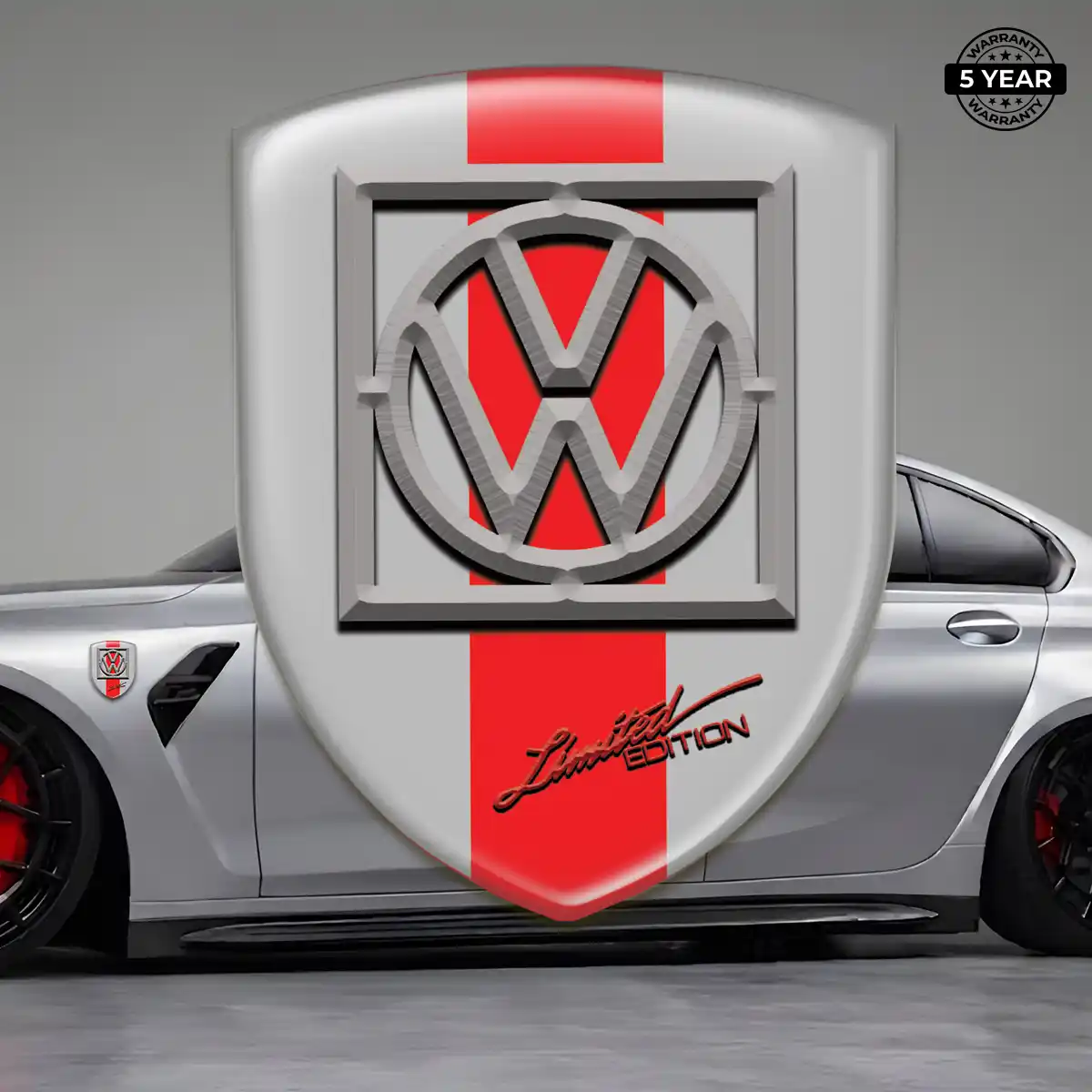 VW Domed Decal Refined Design