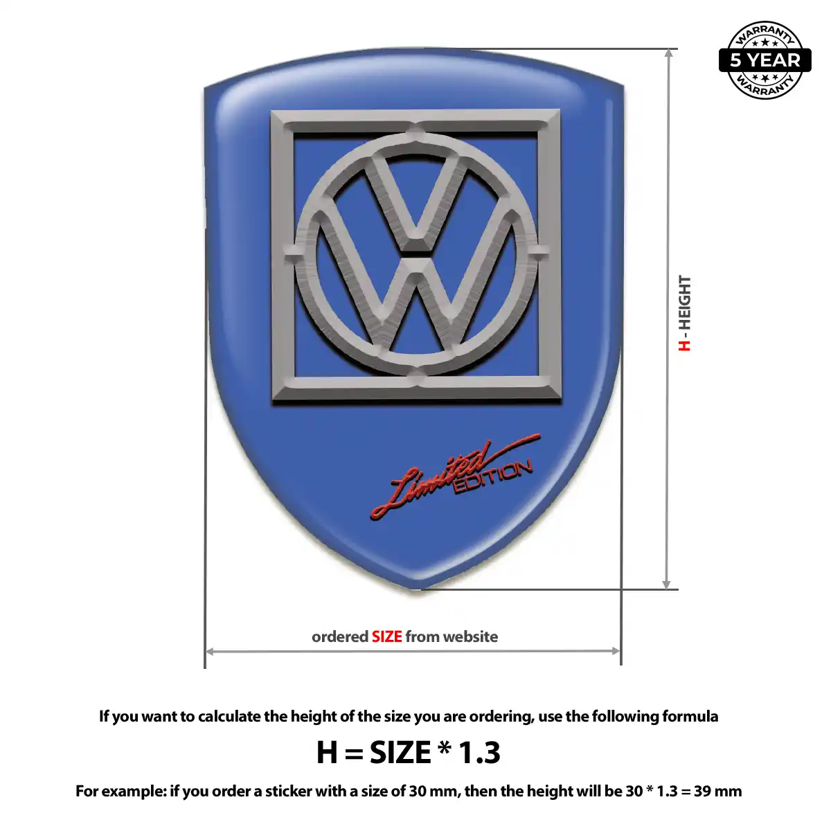 VW Domed Decal Superior Craft