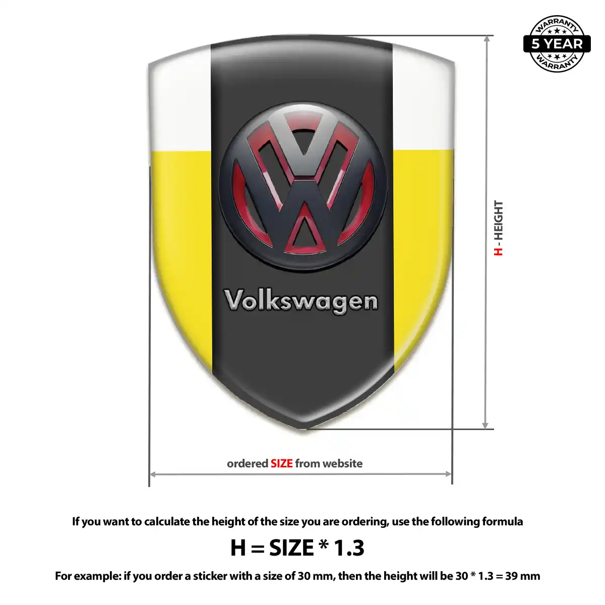 VW Domed Emblem Refined Design