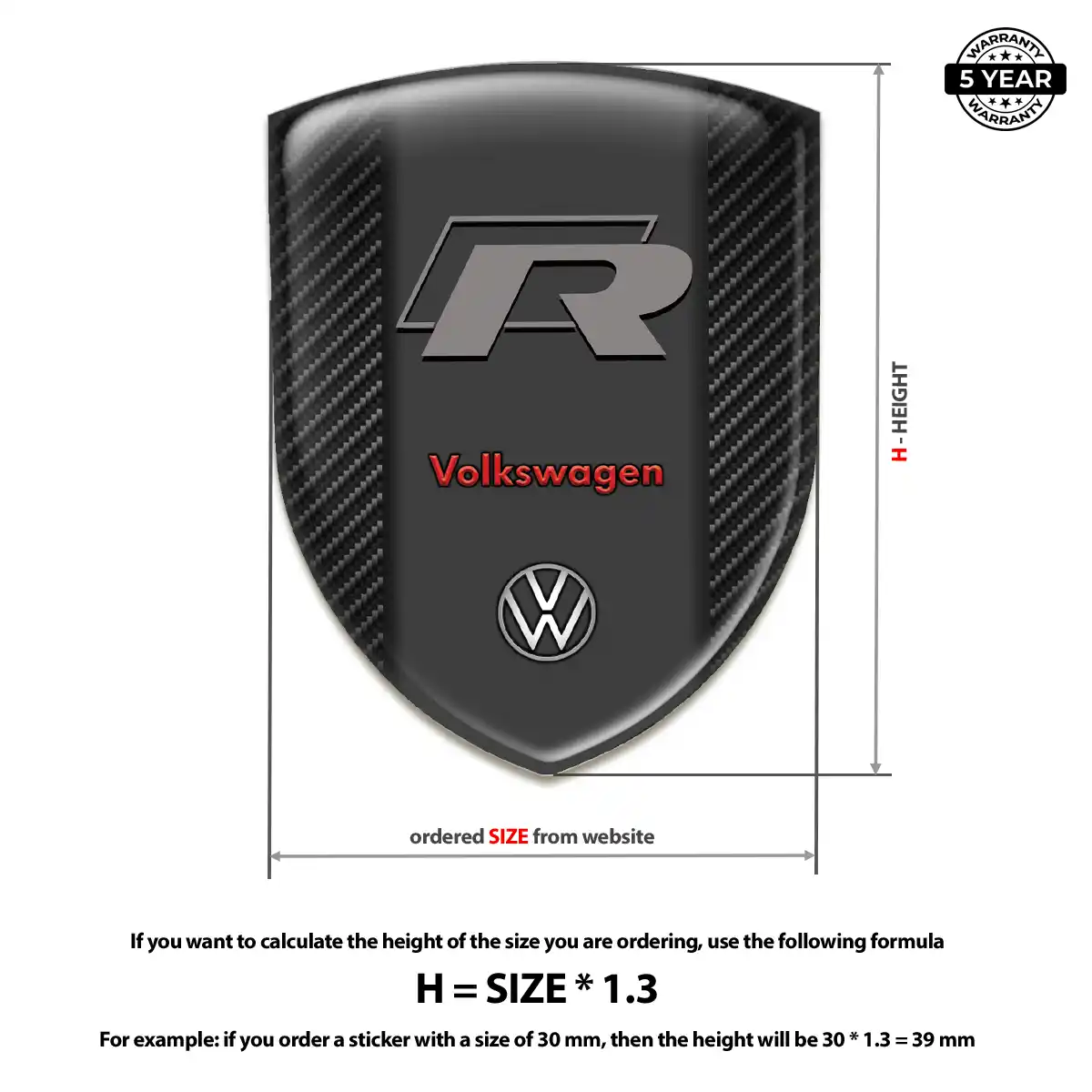 VW Domed Emblem Superior Craft