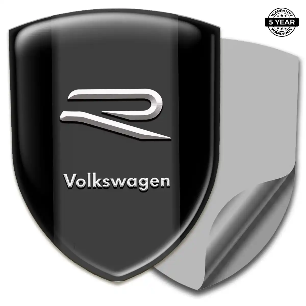 VW Domed Logo Decal Refined Design