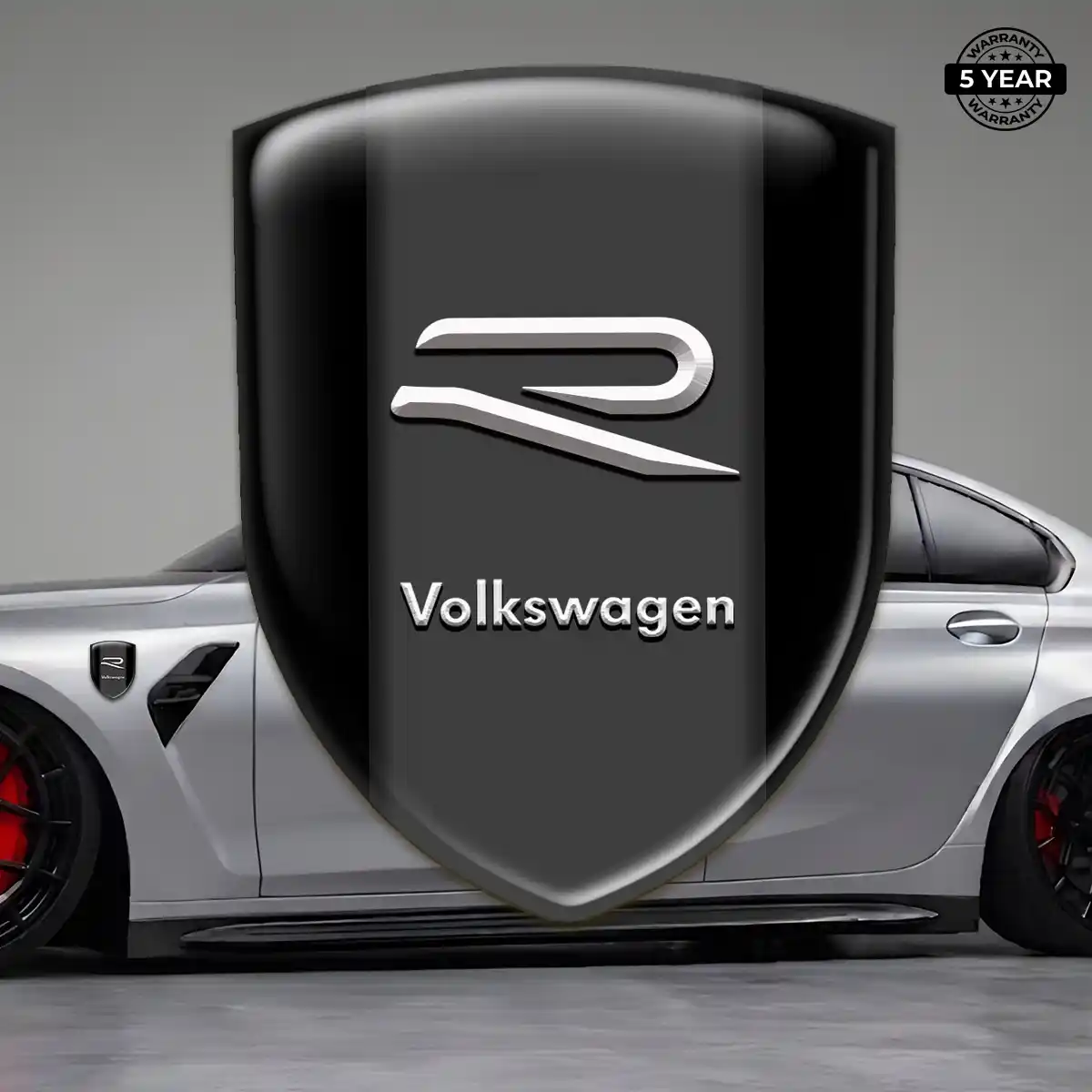VW Domed Logo Decal Refined Design