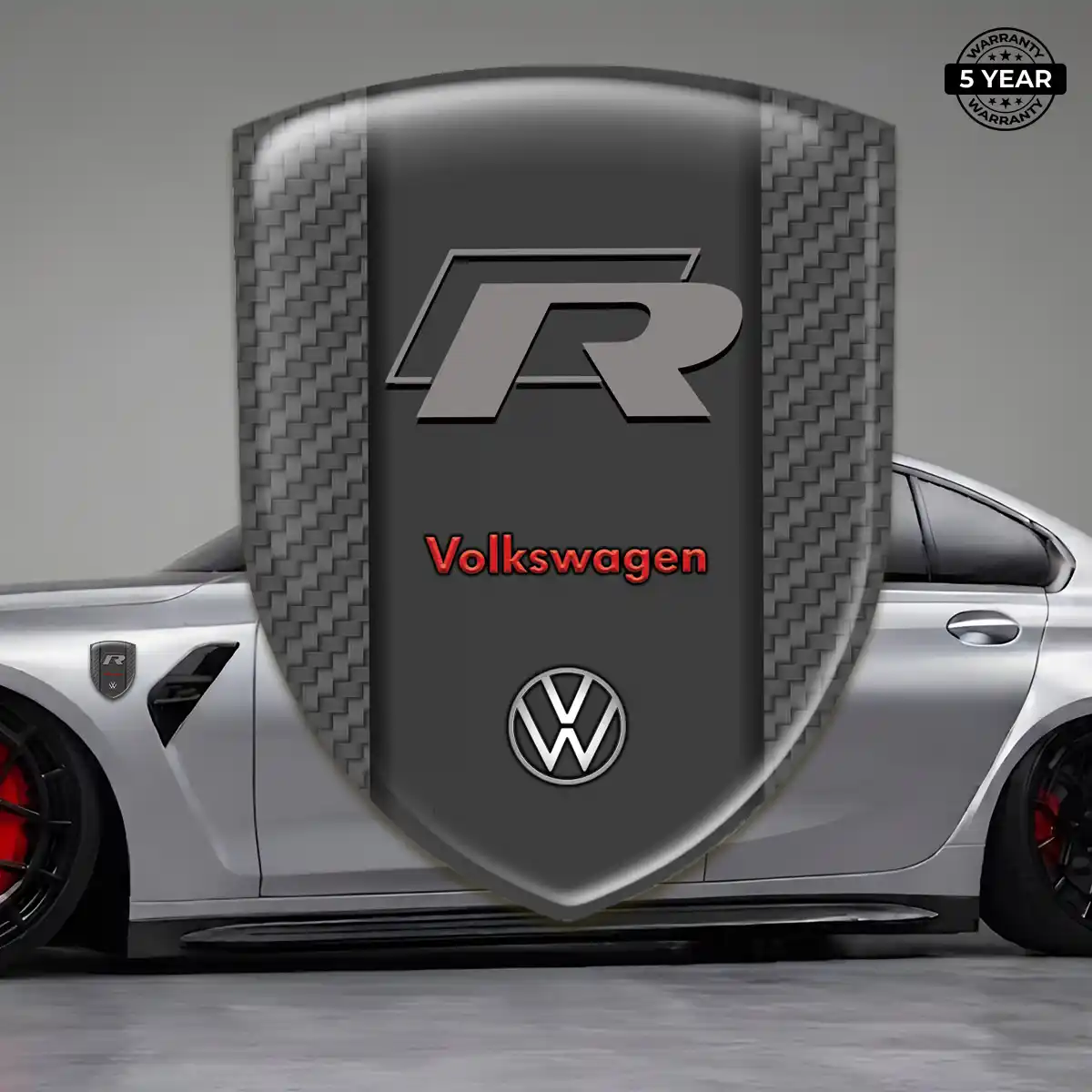 VW Domed Logo Decal Sleek Style