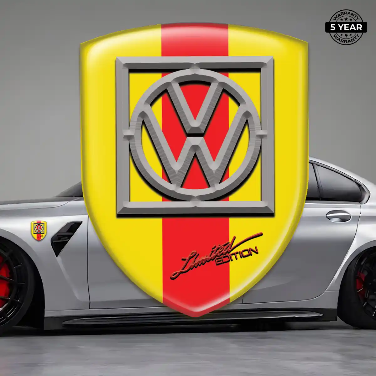 VW Domed Logo Sticker Refined Design