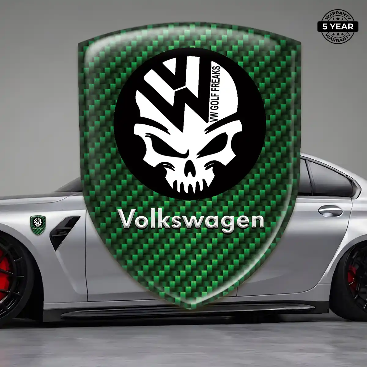 VW Domed Logo Sticker Sleek Style