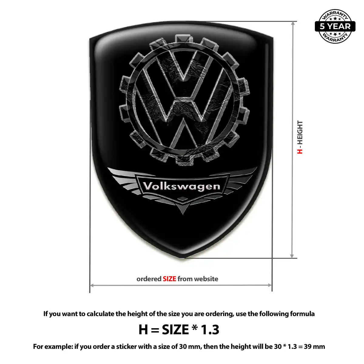 VW Emblem Badge Elite Finish