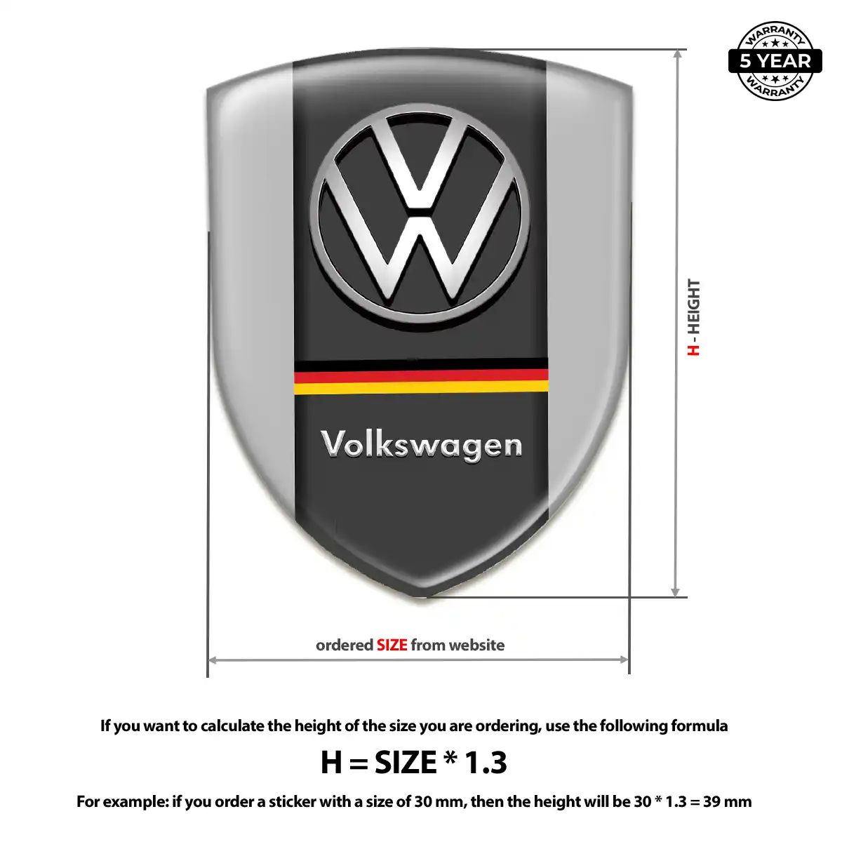 VW Emblem Badge Logo Elite Finish
