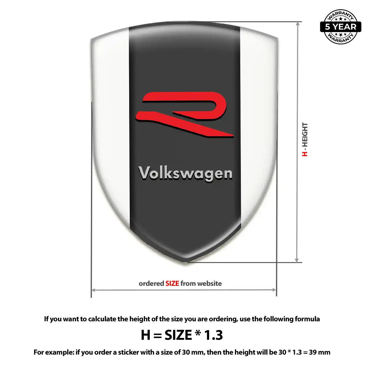 VW Emblem Badge Logo Prime Quality