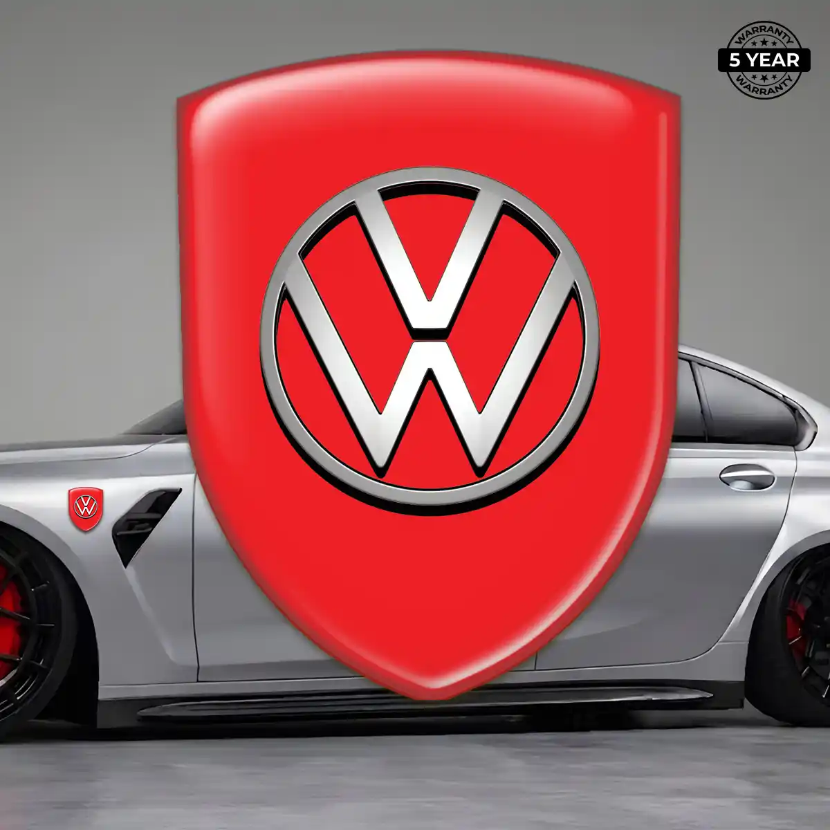 VW Emblem Badge Logo Refined Design