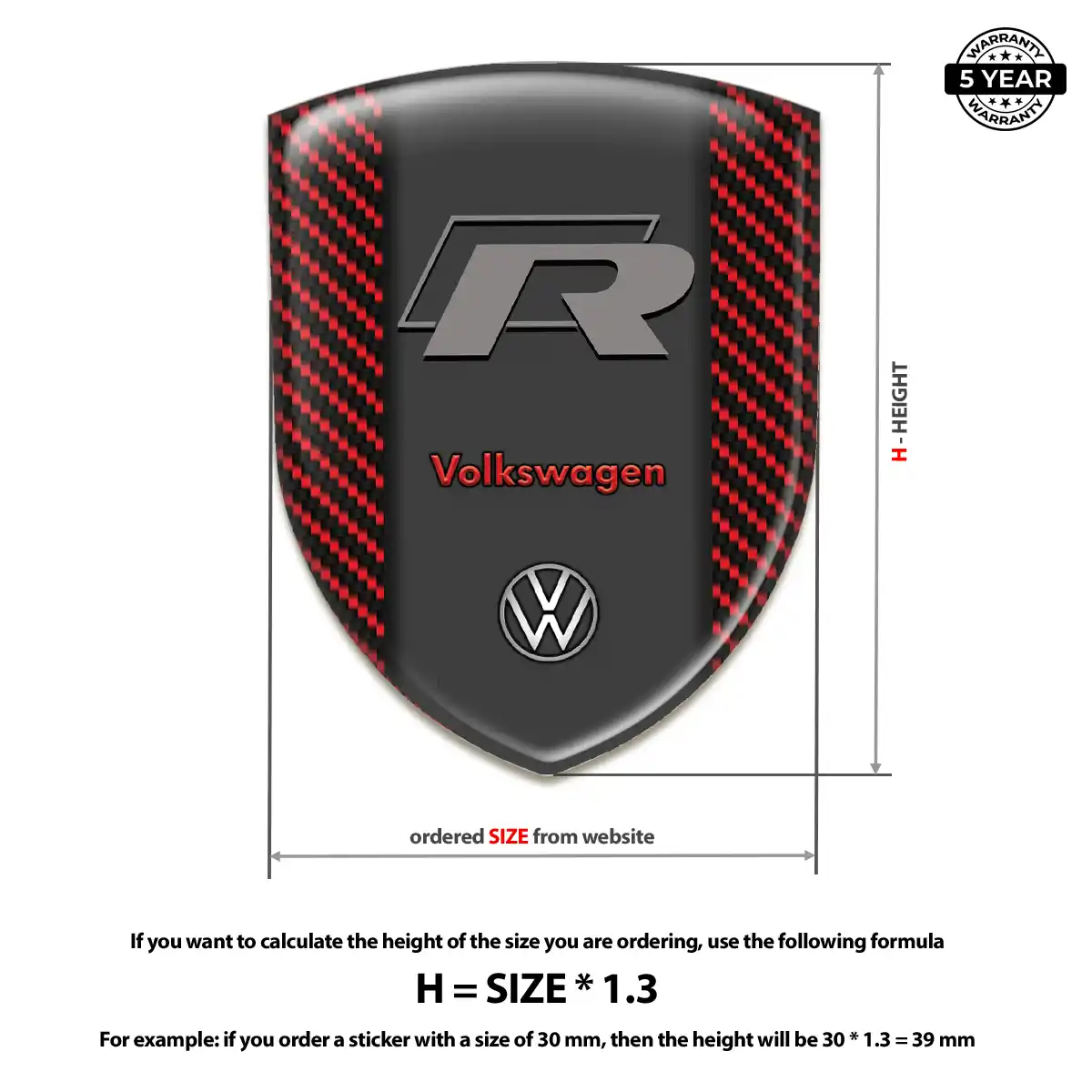 VW Emblem Badge Logo Sleek Style