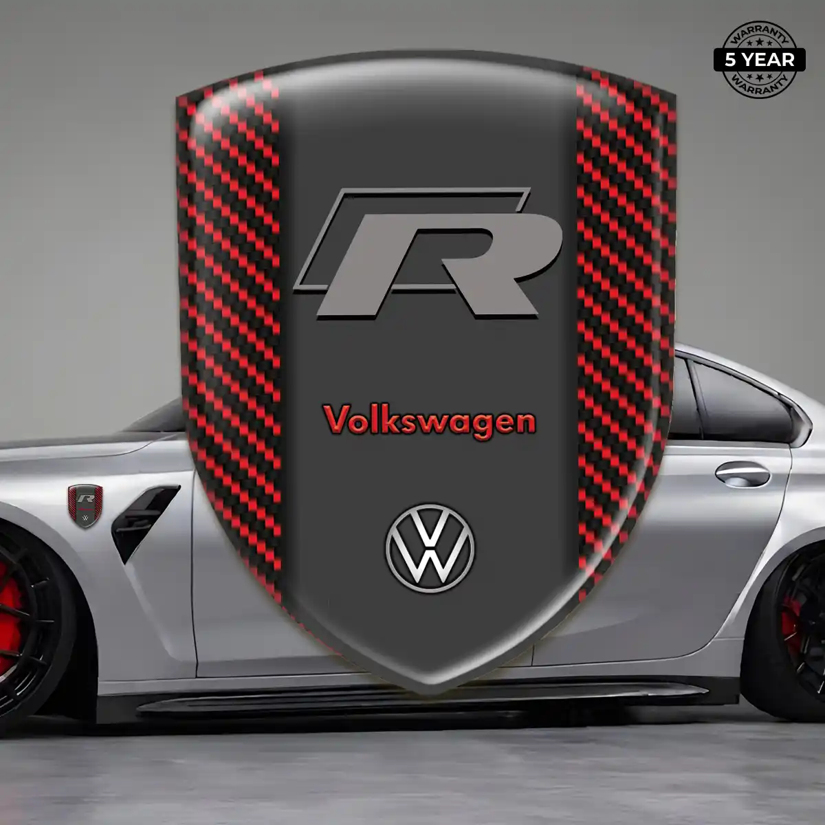VW Emblem Badge Logo Sleek Style
