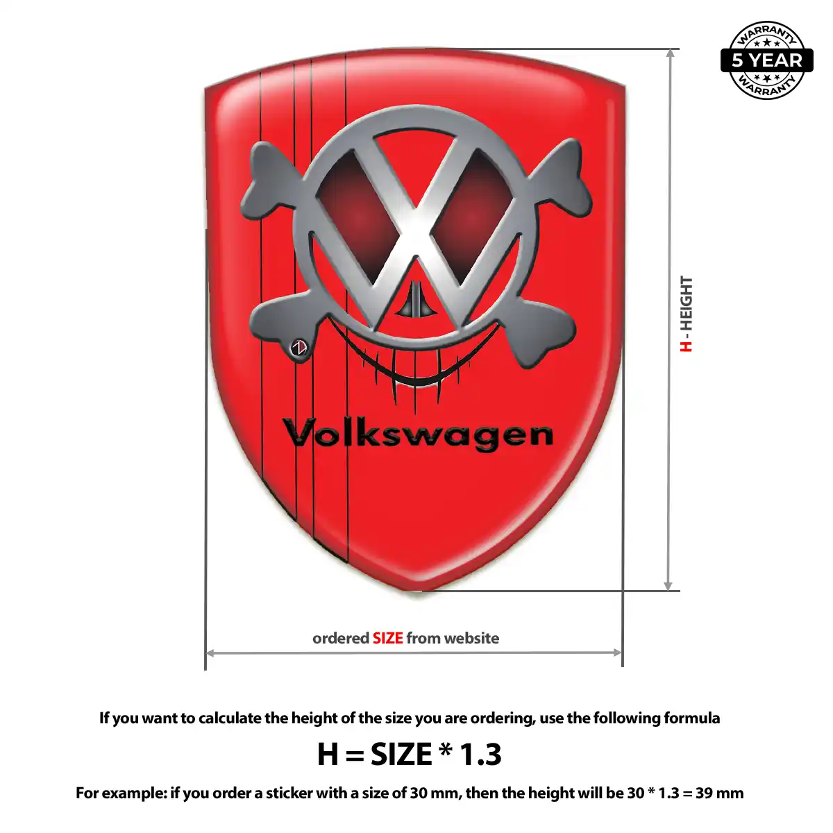 VW Emblem Badge Refined Design