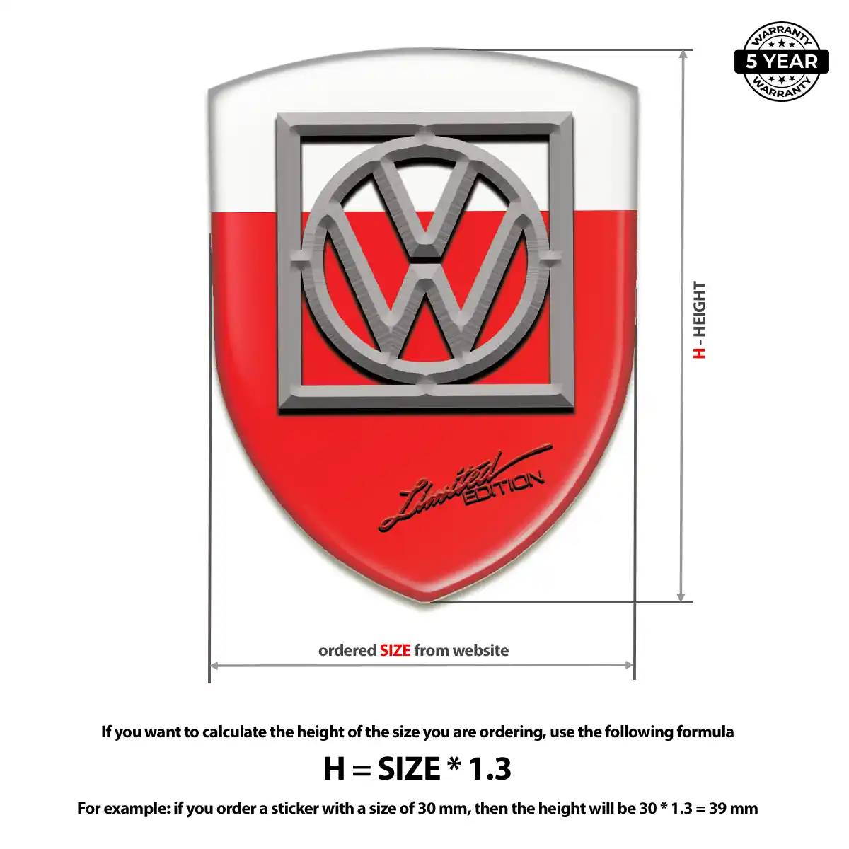 VW Emblem Badge Signature Grade