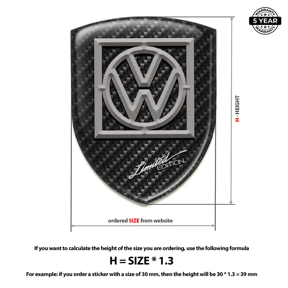 VW Emblem Badge Sleek Style