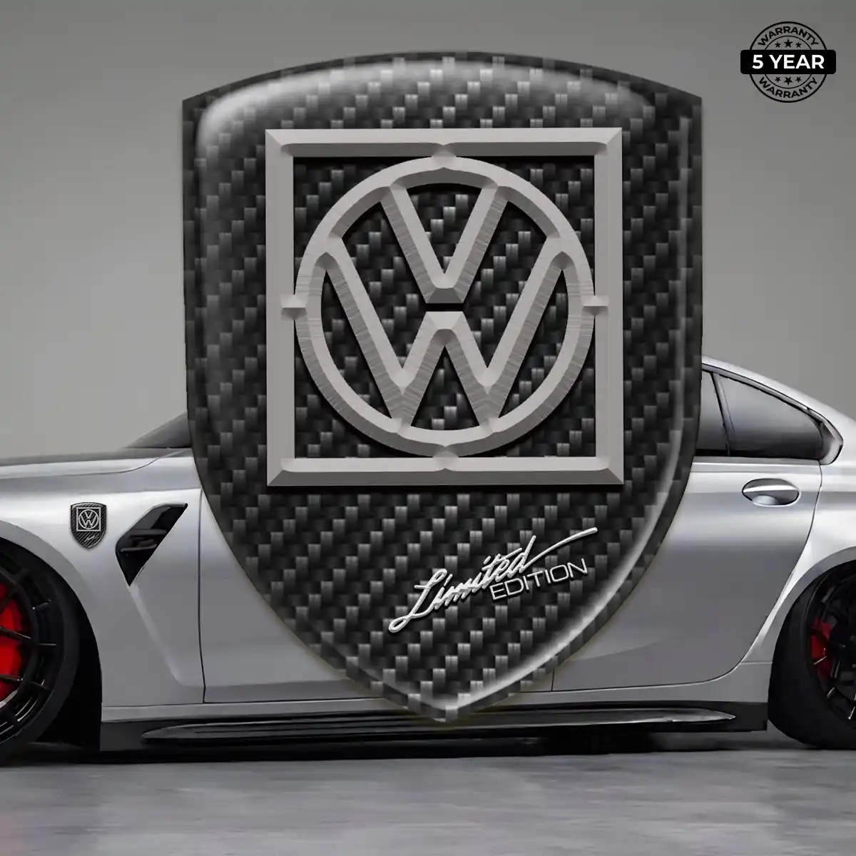 VW Emblem Badge Sleek Style