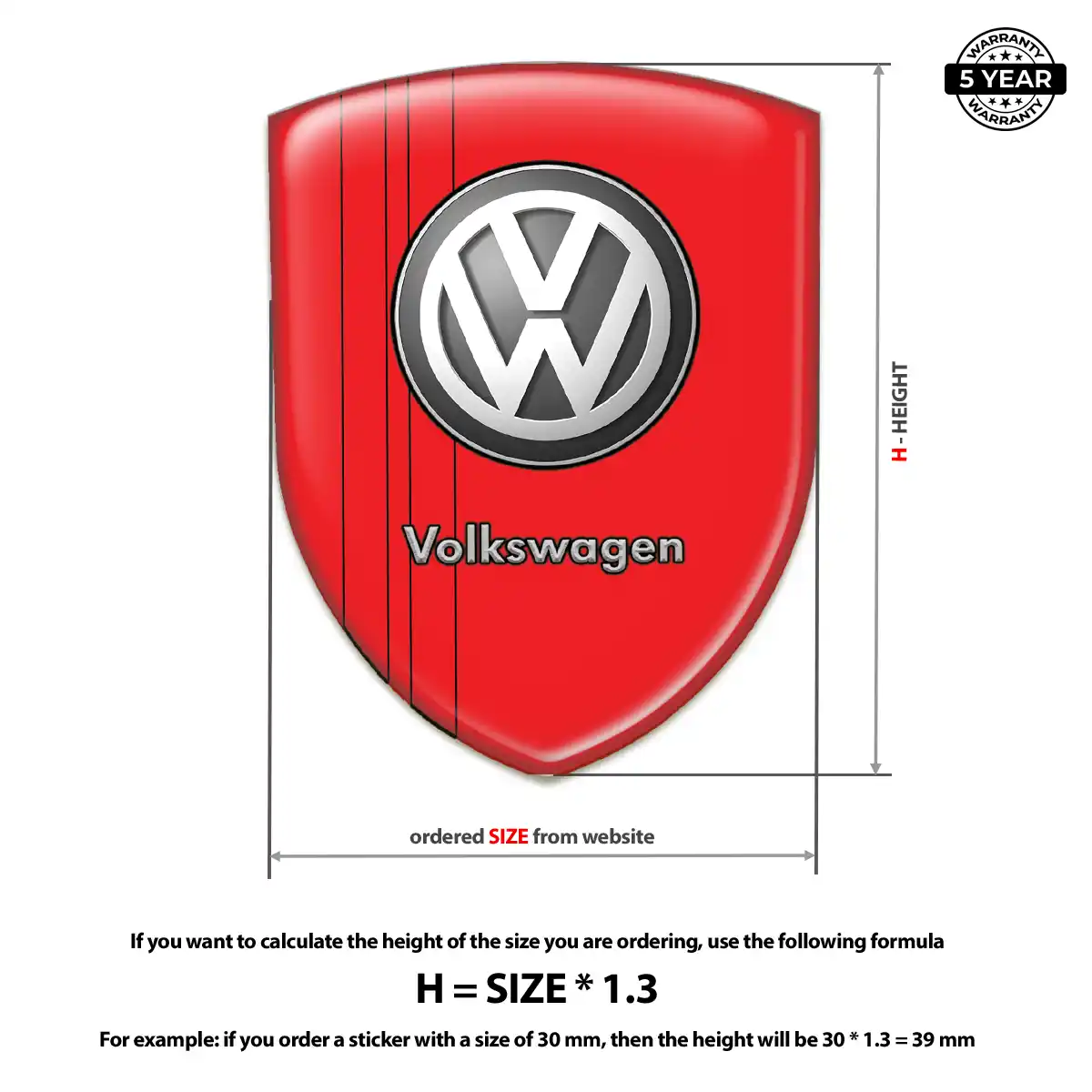 VW Emblem Badge Superior Craft