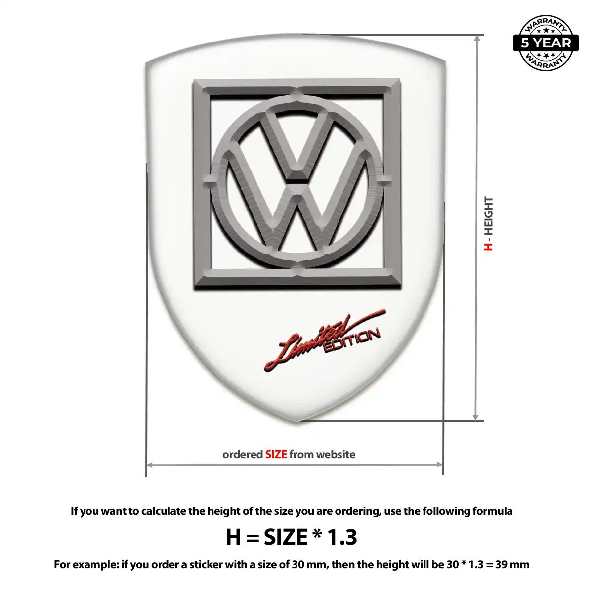 VW Emblem Crest Prime Quality