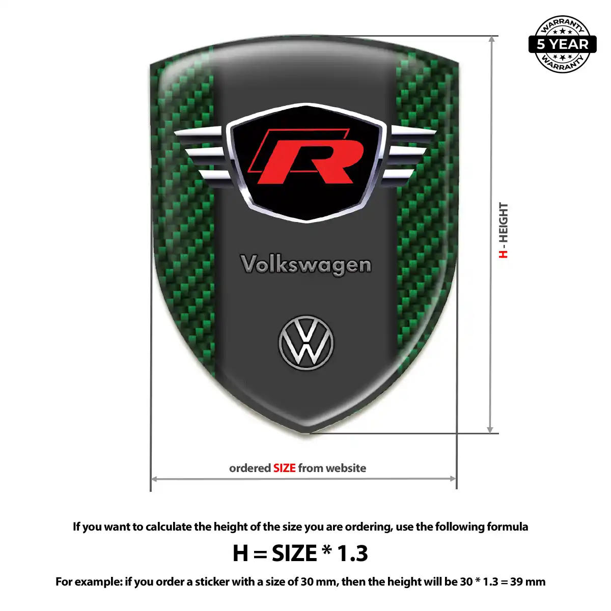 VW Emblem Crest Refined Design