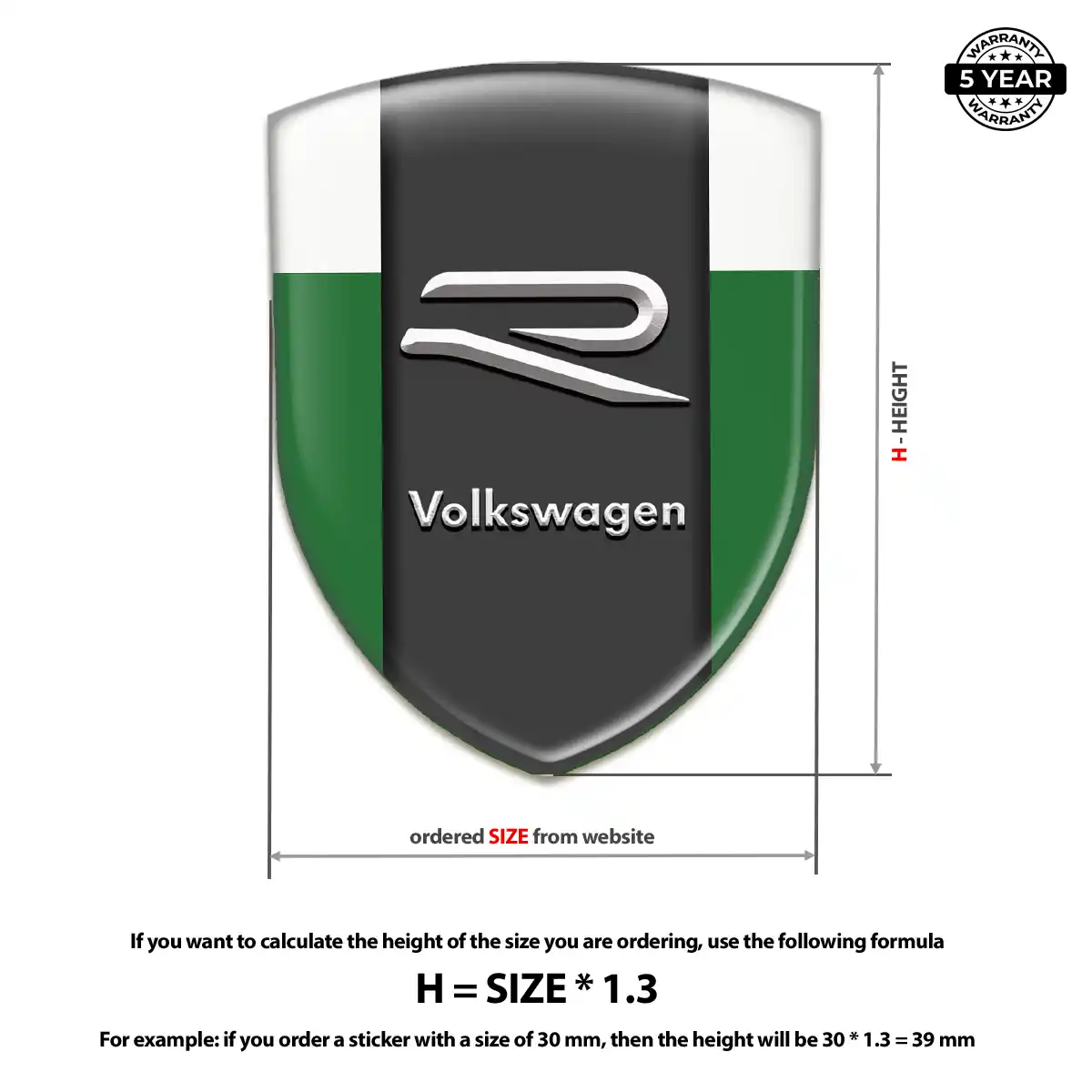 VW Emblem Crest Superior Craft