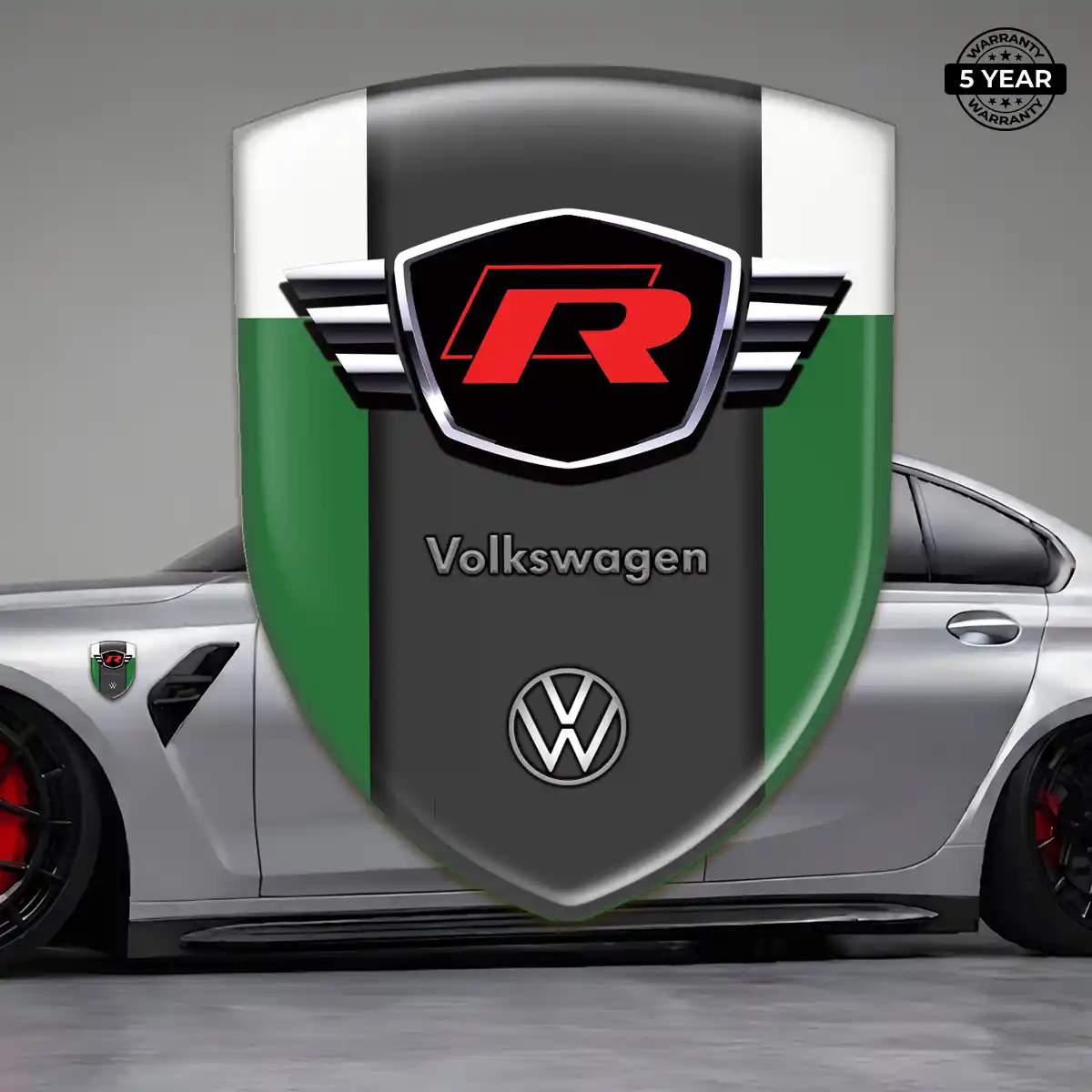 VW Emblem Domed Badge Elite Finish