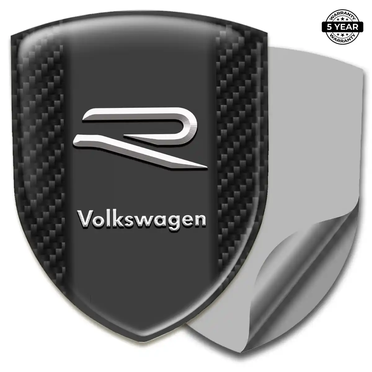 VW Emblem Domed Badge Refined Design