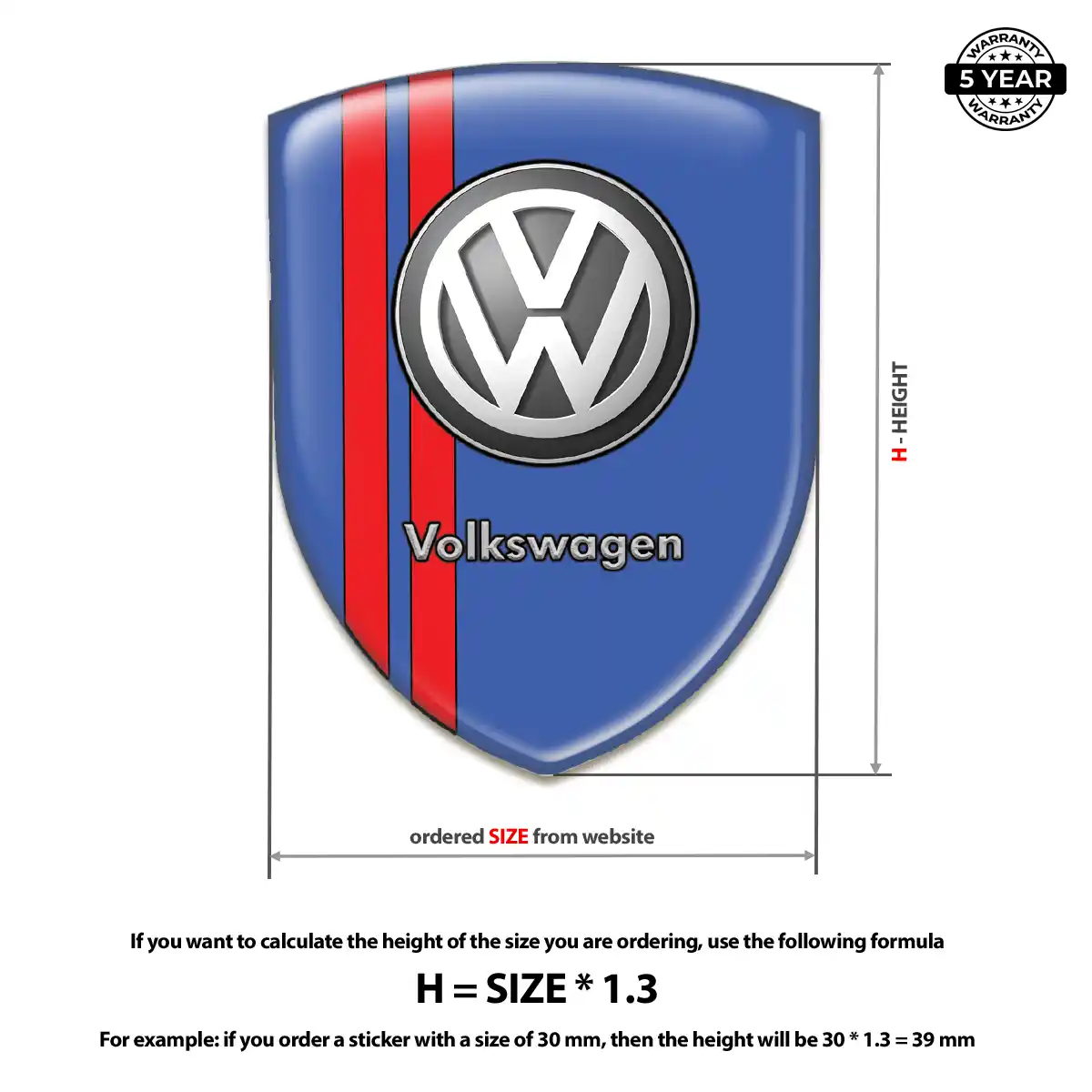 VW Emblem Logo Badge Elite Finish