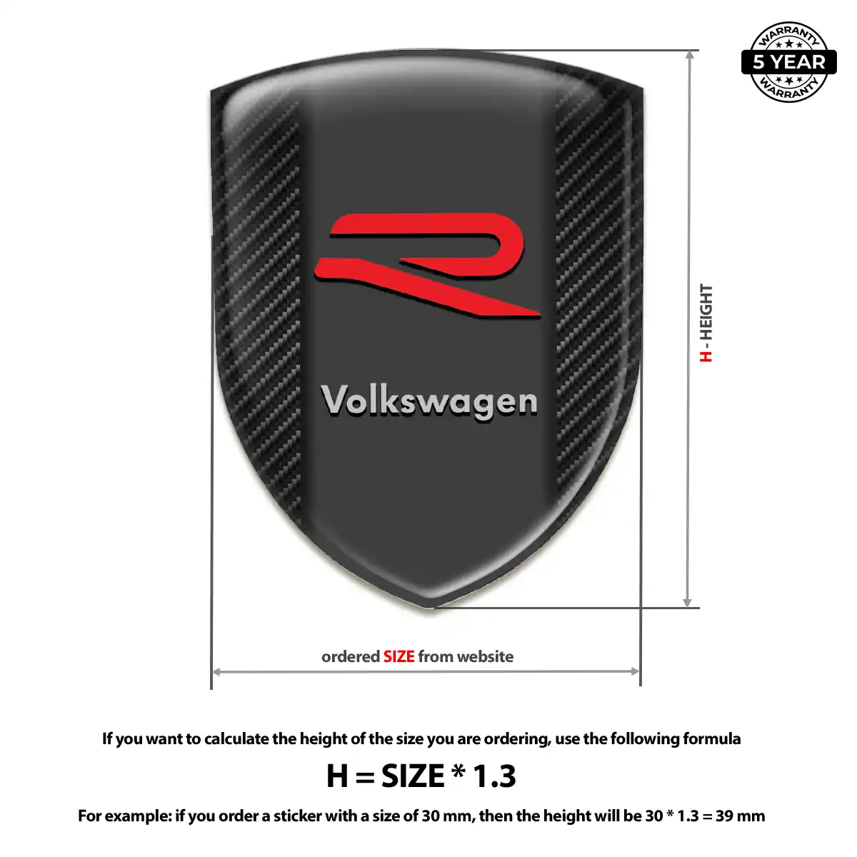 VW Emblem Logo Badge Sleek Style