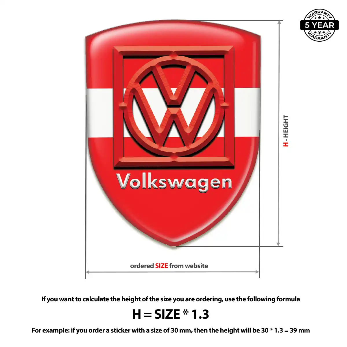 VW Emblem Logo Elite Finish