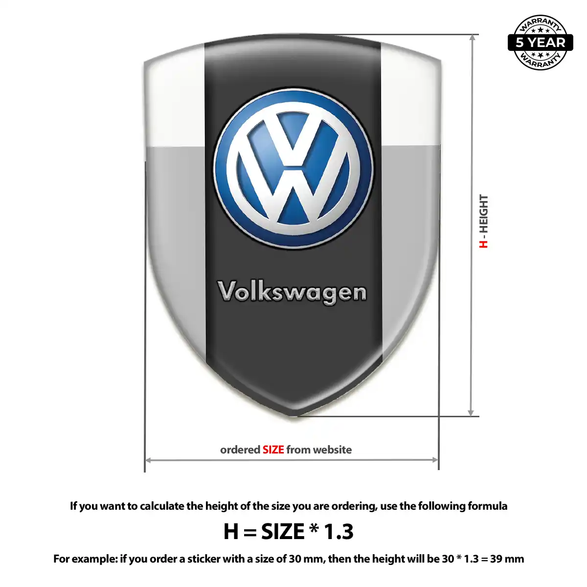 VW Emblem Logo Signature Grade