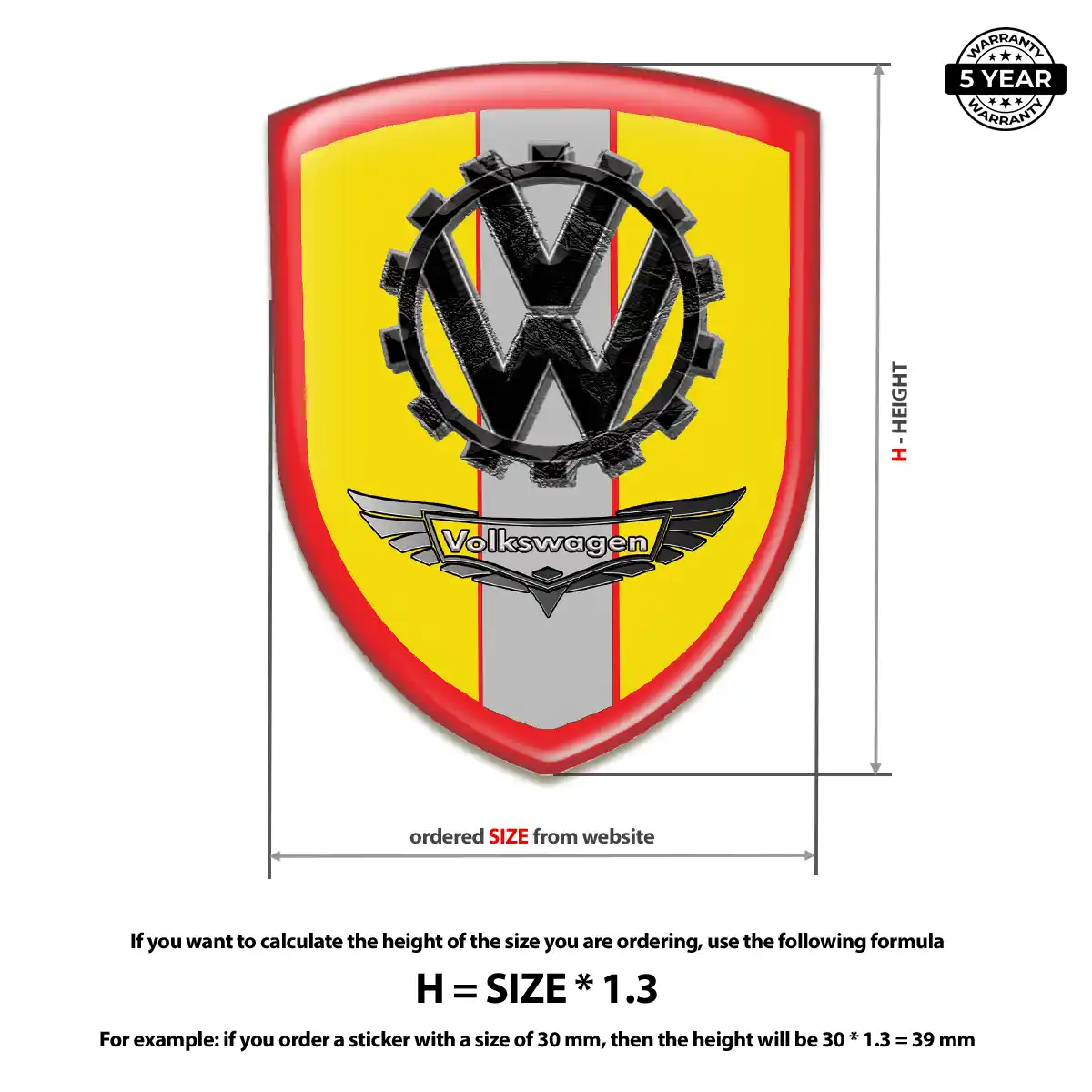 VW Emblem Logo Superior Craft