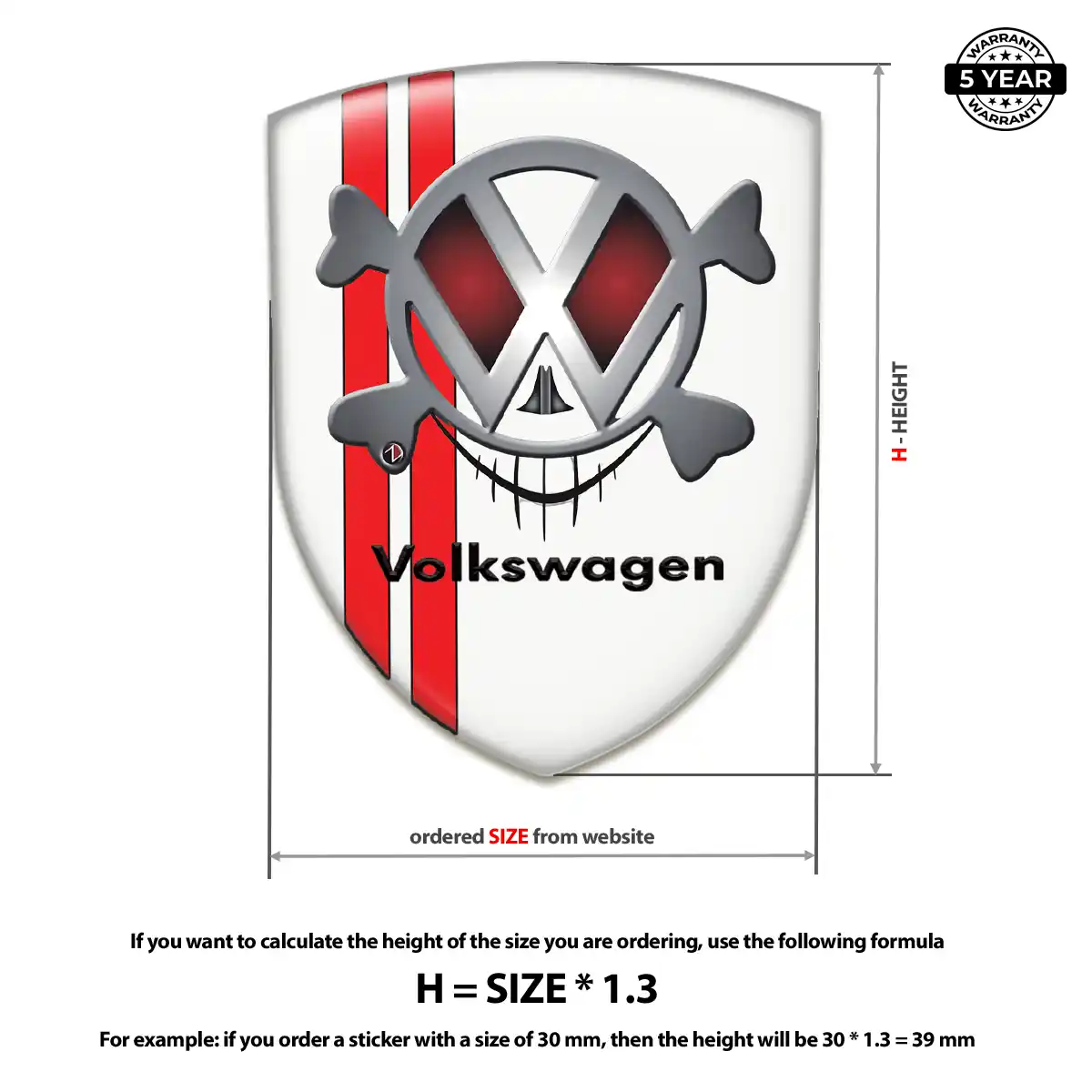 VW Emblem Shield Elite Finish