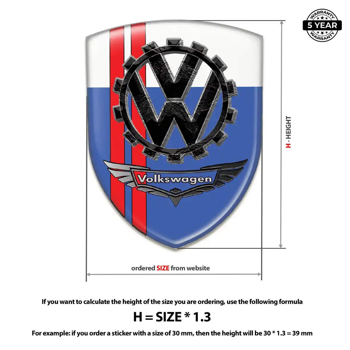 VW Emblem Shield Prime Quality